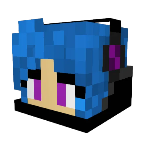 Velocity_80 Minecraft avatar head, 3D render