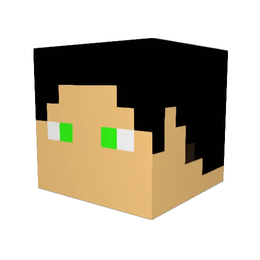 Velocity_OnYT Minecraft avatar head, 3D render