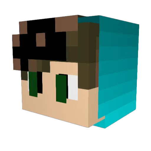 Velocity_PC Minecraft avatar head, 3D render