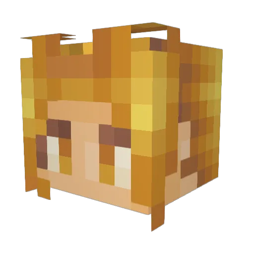 Velocityflare Minecraft avatar head, 3D render