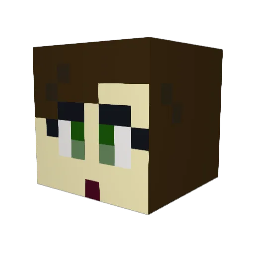 Velonaris Minecraft avatar head, 3D render