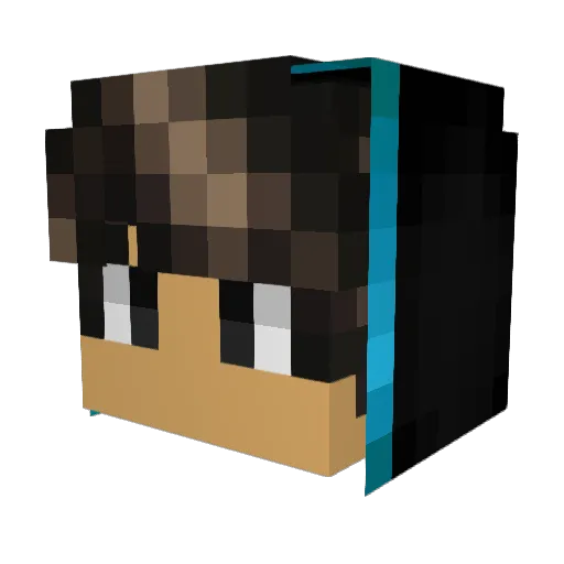 Velonite Minecraft avatar head, 3D render