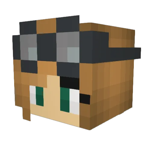 Velora_Hunter Minecraft avatar head, 3D render