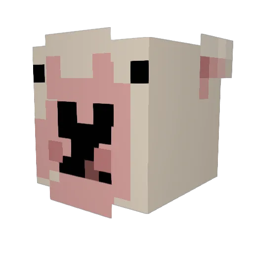 Velorcin Minecraft avatar head, 3D render