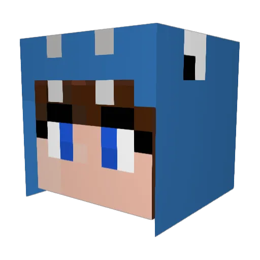 Velotex Minecraft avatar head, 3D render