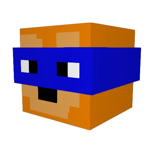 Velotic_ Minecraft avatar head, 3D render