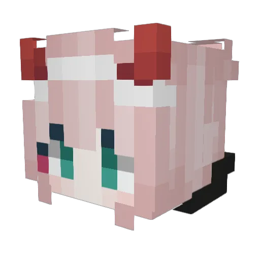 VelotikYT Minecraft avatar head, 3D render