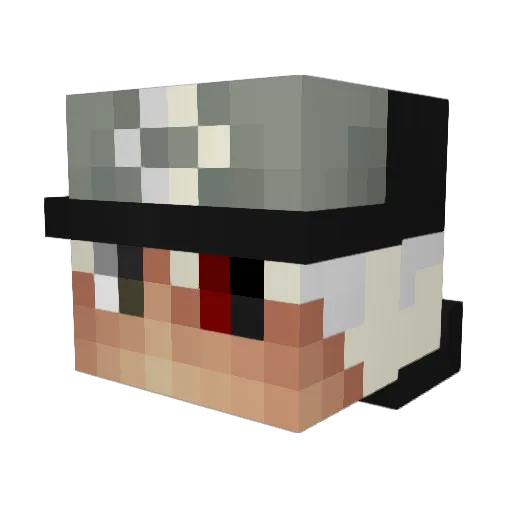 VeloursLeader Minecraft avatar head, 3D render