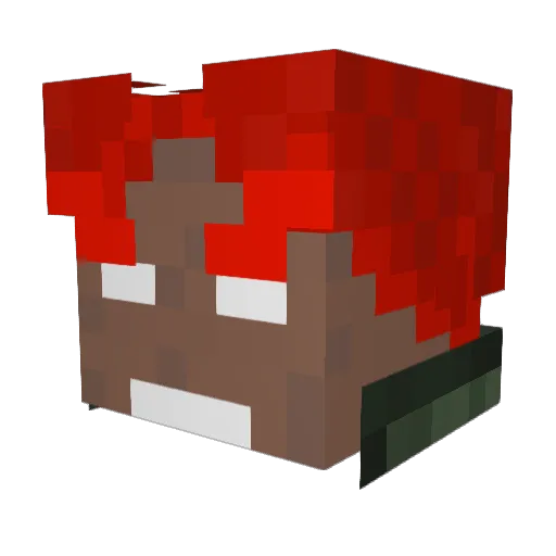 VeloxR Minecraft avatar head, 3D render