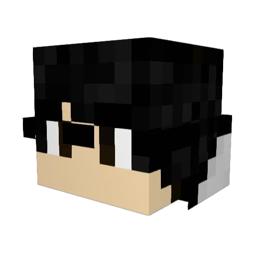 Velozera Minecraft avatar head, 3D render