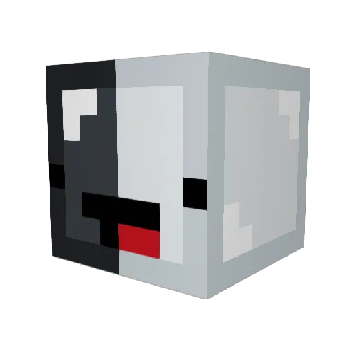 Velpro Minecraft avatar head, 3D render