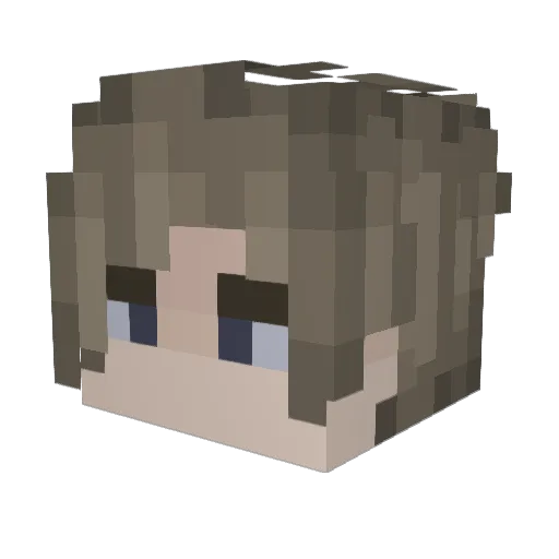 Velstery Minecraft avatar head, 3D render