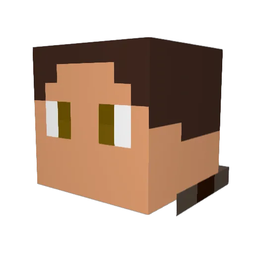 Veltaw Minecraft avatar head, 3D render