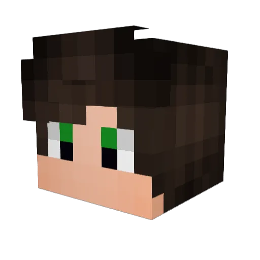 Veltten Minecraft avatar head, 3D render