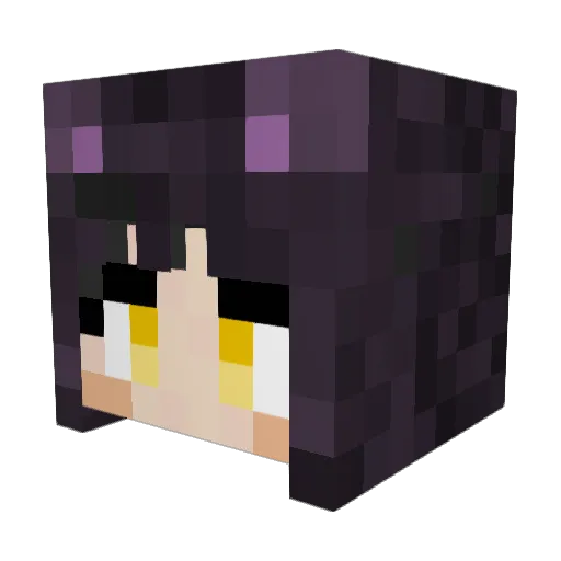 Veluxar Minecraft avatar head, 3D render