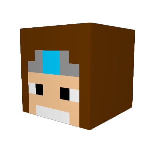 VelvetBlackRose Minecraft avatar head, 3D render