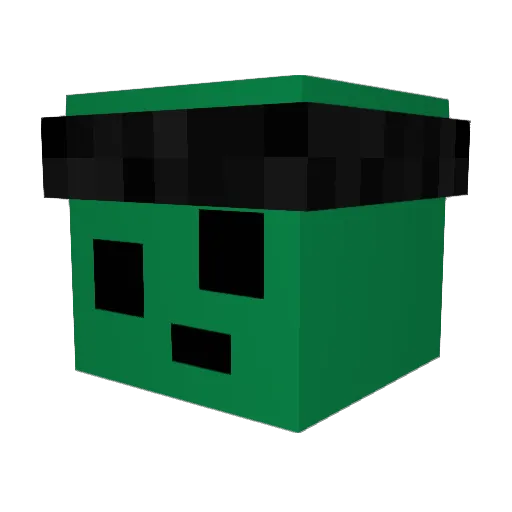 VelvetFart Minecraft avatar head, 3D render