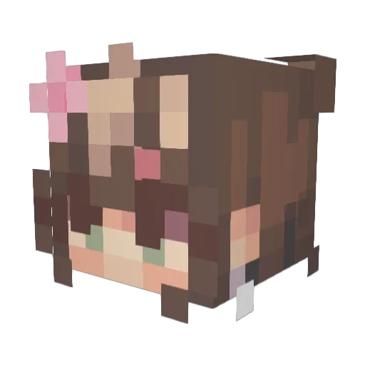 VelvetGlow Minecraft avatar head, 3D render