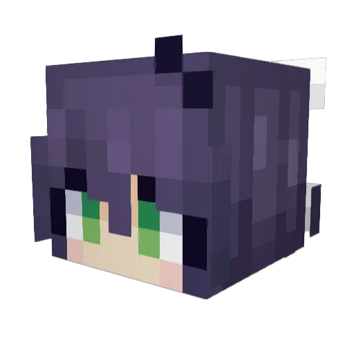 VelvetMascara Minecraft avatar head, 3D render