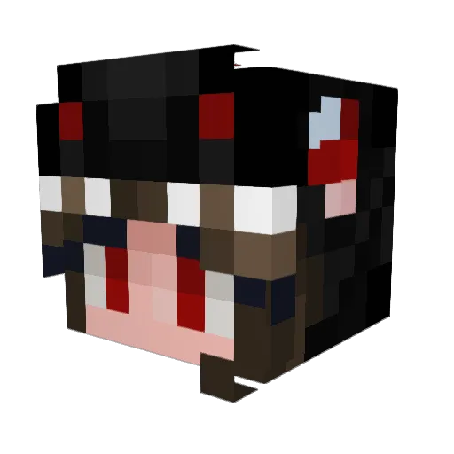 VelvetTaco Minecraft avatar head, 3D render