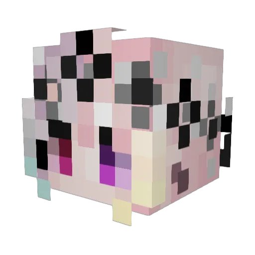 VelvetVixen07 Minecraft avatar head, 3D render