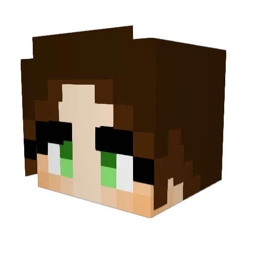 Velvet_Cascade Minecraft avatar head, 3D render