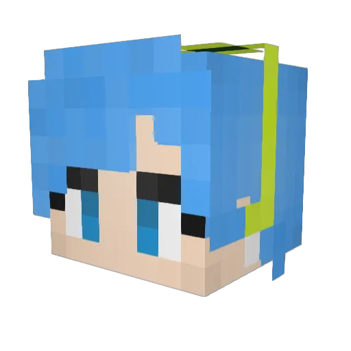 Velvet_Red Minecraft avatar head, 3D render