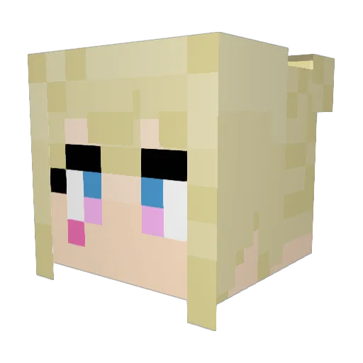 Velvet_Socks Minecraft avatar head, 3D render