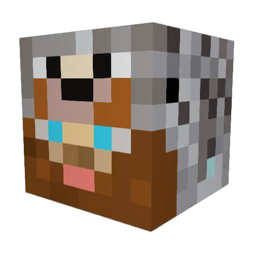Velvet_Wolf Minecraft avatar head, 3D render