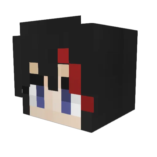 Velvetiine Minecraft avatar head, 3D render