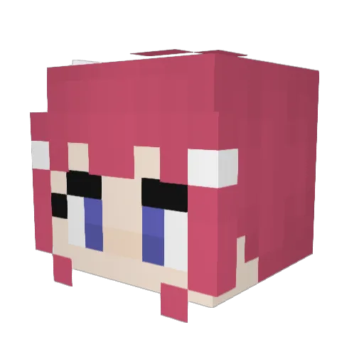 Velvetyyy Minecraft avatar head, 3D render