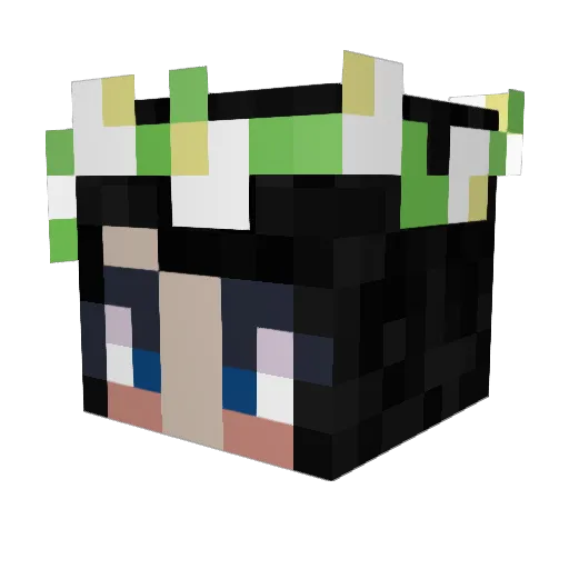 Velvop Minecraft avatar head, 3D render
