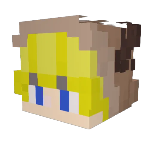 Velxir Minecraft avatar head, 3D render