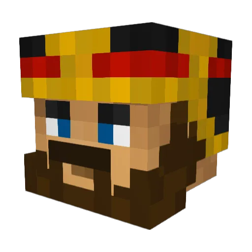 Velzirus Minecraft avatar head, 3D render