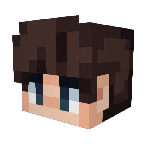 Vemos02 Minecraft avatar head, 3D render
