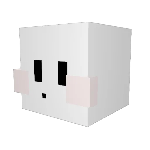 Vempey Minecraft avatar head, 3D render