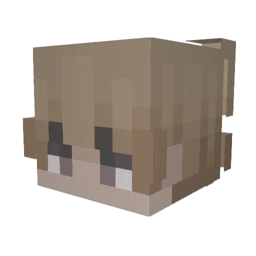 Vemr Minecraft avatar head, 3D render