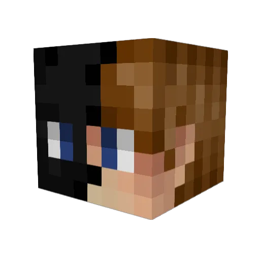 Vemuiz Minecraft avatar head, 3D render