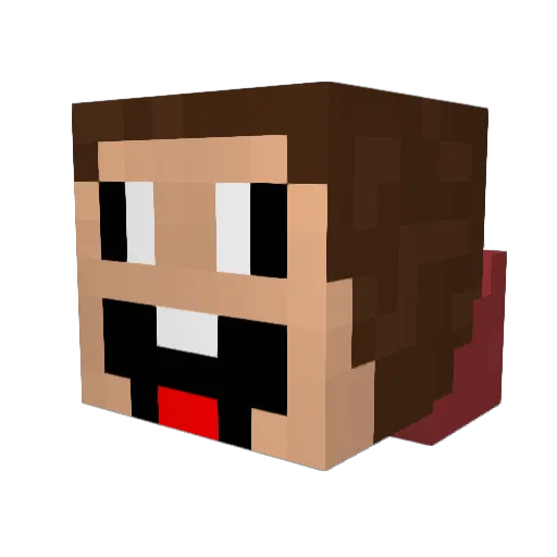 Ven0m_7854 Minecraft avatar head, 3D render