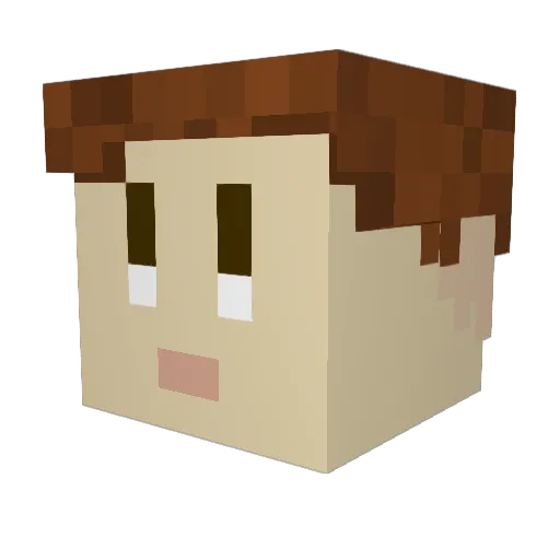 Ven8tus Minecraft avatar head, 3D render
