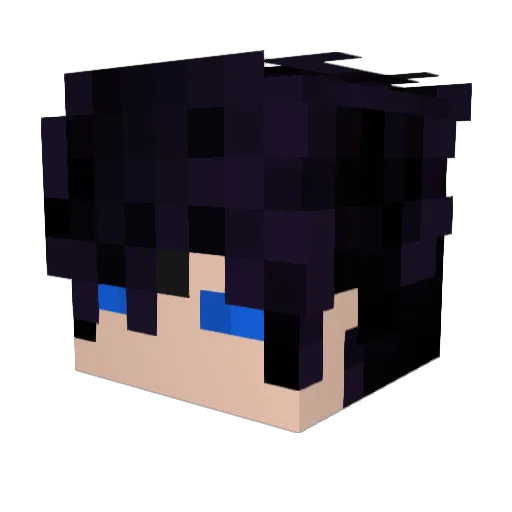 VenAky Minecraft avatar head, 3D render