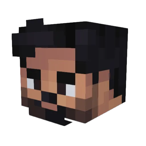 VenBOOZle Minecraft avatar head, 3D render