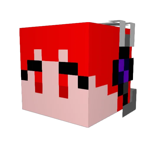 VenTta Minecraft avatar head, 3D render