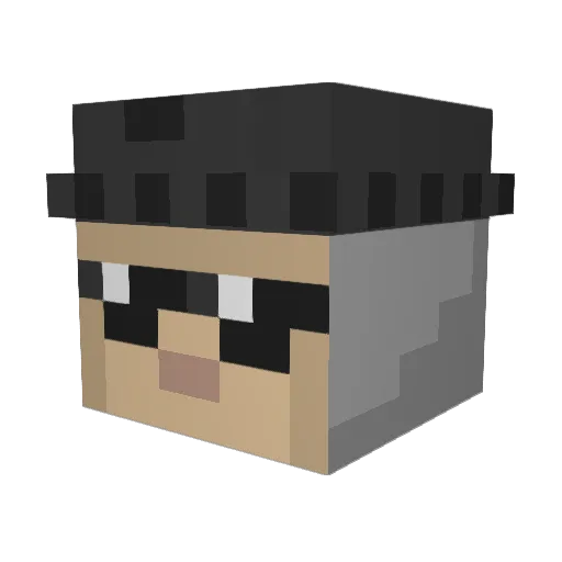 VenZban Minecraft avatar head, 3D render