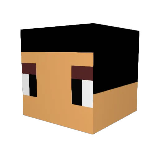Venagade Minecraft avatar head, 3D render