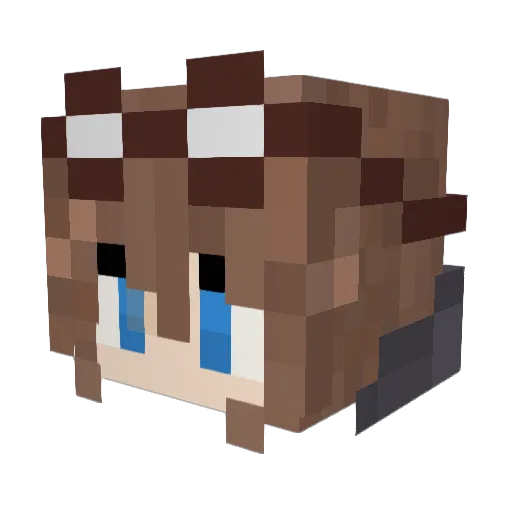 Venandia Minecraft avatar head, 3D render