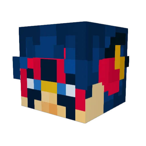 Venarti Minecraft avatar head, 3D render
