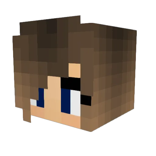 Venaruss Minecraft avatar head, 3D render