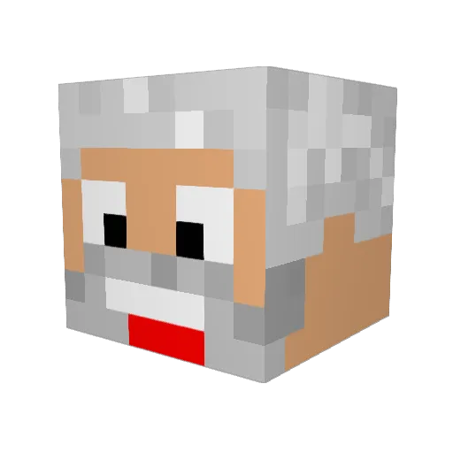 Venata Minecraft avatar head, 3D render