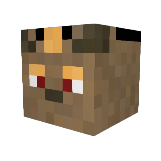 Venatorso Minecraft avatar head, 3D render